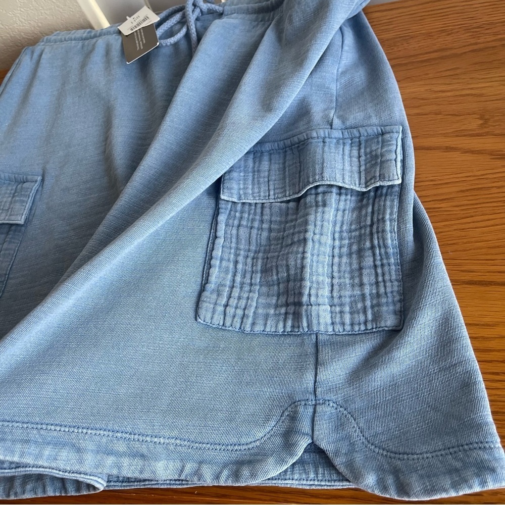 J. Jill Fit Terry Garment-Dyed Cargo Skirt Blue Size S - Picture 4 of 9